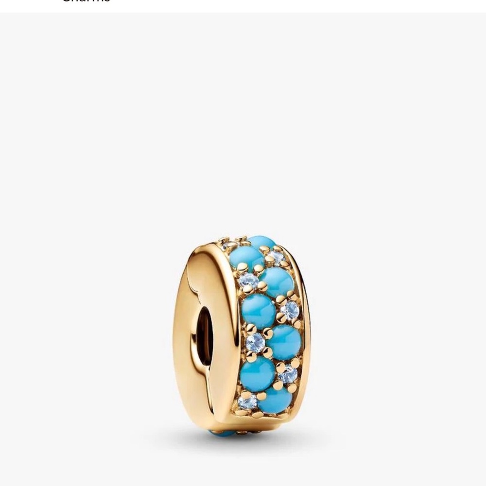 Pandora Aqua Blue Clip Charm *NEW*